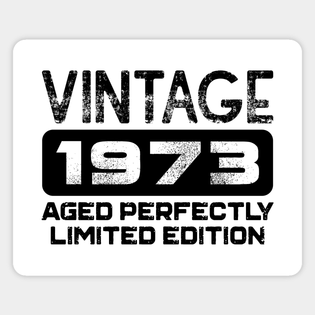 Birthday Gift Vintage 1973 Aged Perfectly Magnet by colorsplash